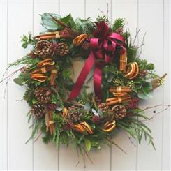 Orange &amp; Cinnamon Door Wreath