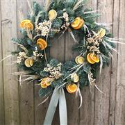 Citrus, Pepperberry &amp; Pampas Door Wreath